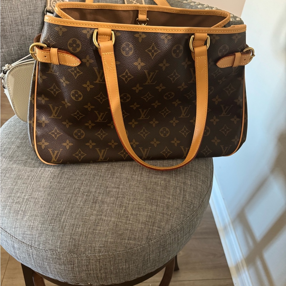 Louis Vuitton Brown and Tan Monogram Tote